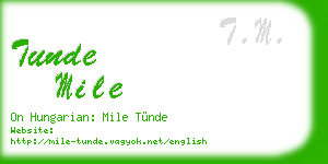tunde mile business card